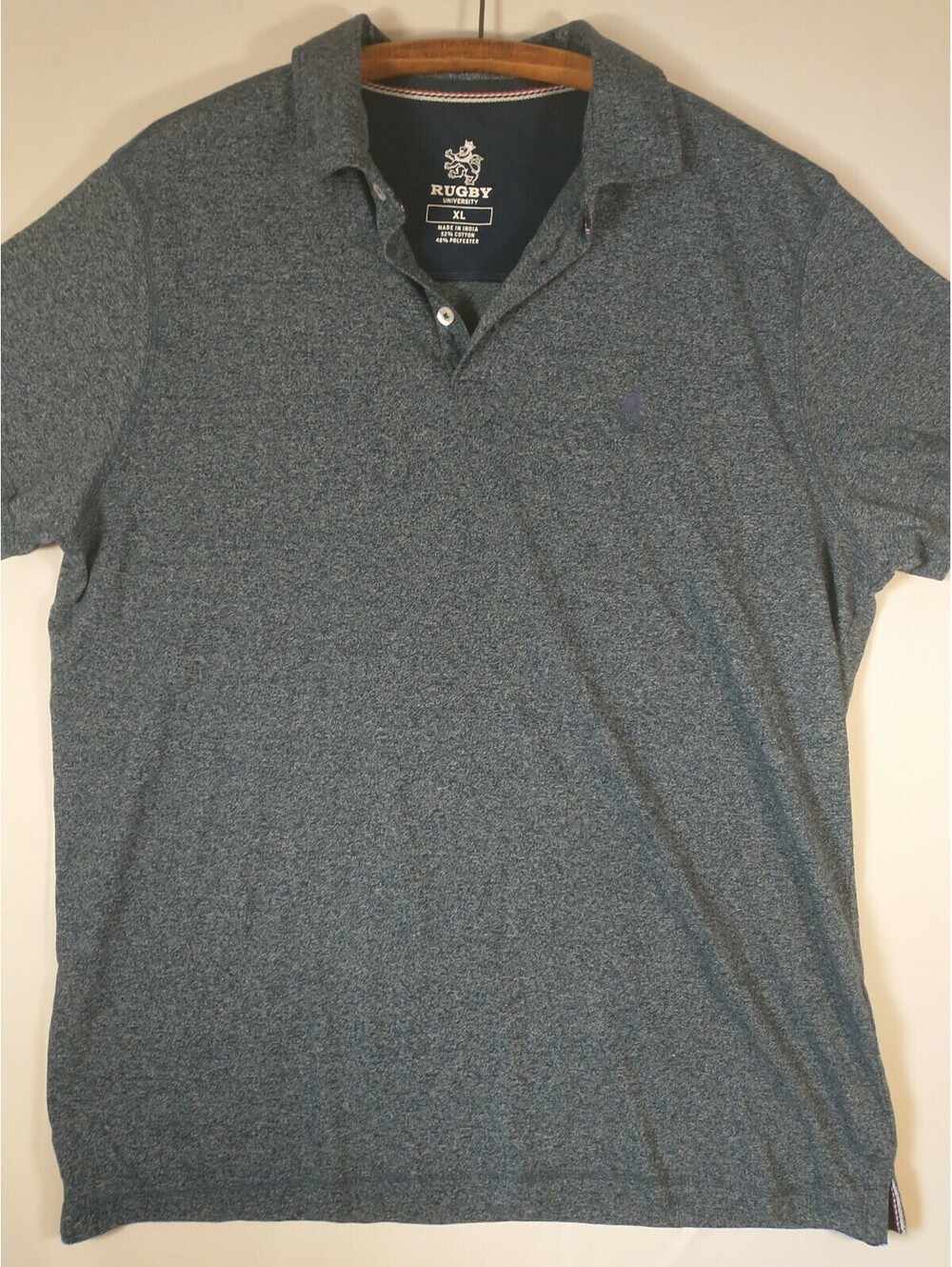 Rugby University Men's Polo Shirt - Size XL - Navy Blue